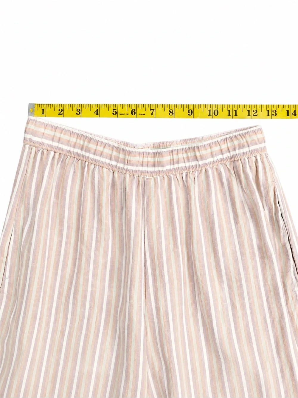 Patagonia Hemp Lyocell Wide Leg Crop Pants Boho Hippie Coastal Stripped XS - Picture 6 of 7